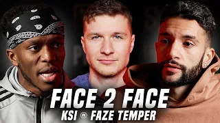 KSI VS FAZE TEMPER FACE 2 FACE.. | DAZN X Misfits Boxing