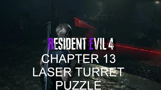 Resident Evil 4 Remake Laser Turret Puzzle