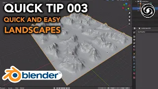 Blender Quick Tip 003: Quick And Easy 3D Landscapes In Blender 2.8 [Beginner Tutorial]