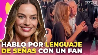 Margot Robbie sorprende a un fan sordo | íconos