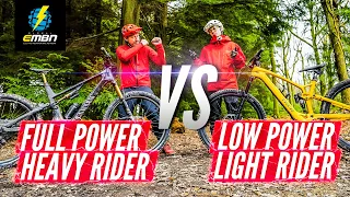 Heavy Rider On Full Power Vs Light Rider On Lightweight EMTB!
