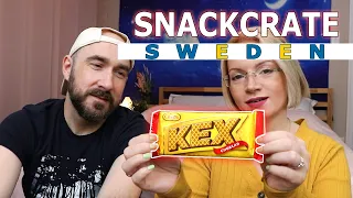 Americans Try SWEDISH Snacks - SnackCrate Sweden - Subscription Snack Box Tryout Review