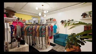Modélisation 3D d'un Magasin de vêtement/Interior design of a clothing store