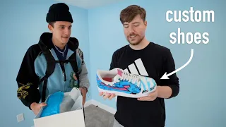 I Gave Mr Beast Custom Shoes!