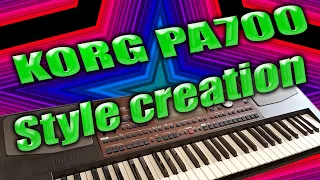 Korg pa700: Style Editing - Step Recording and MIDI Editor (Disco Pop, Trance elements)