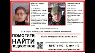 Загадочно пропавшие в Уфе. Дамир Адигамов и Павел Паличев. Последние новости