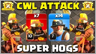 CWL ATTACK | SUPER HOG RIDER TH13 Attack Strategies | Clash of Clans