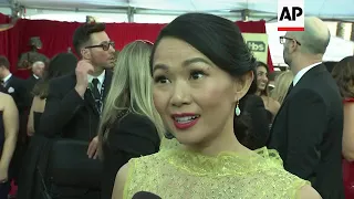 Allison Janney, Hong Chau, Zoe Kazan talk SAG fashion and glamour