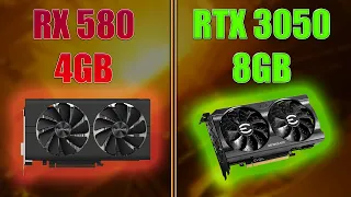 RTX 3050 против RX 580 4GB | Тест в играх