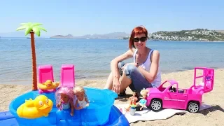 Барби и подружки приехали на пляж с Машей капуки кануки