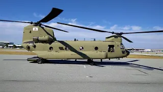 Chinook startup from just a short distance - I could barely hold onto the fence