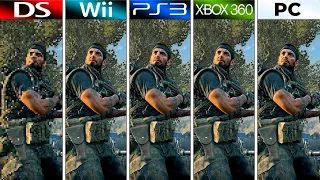 Call of Duty Black Ops (2010) DS vs Wii vs PS3 vs XBOX 360 vs PC (Graphics Comparison)