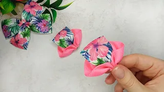 The Best Hair Bows I have ever made - All girls dream of such a hair bow - How to make Hair bows #1