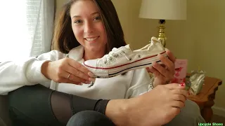 Upcycle Shoes: Scarlet reviews Converse, work and high heels barefoot kitchen review