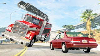 High Speed Traffic Crashes #82 - BeamNG Drive | CrashBoomPunk