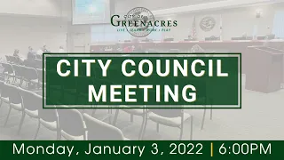 January 3, 2022 City Council Meeting