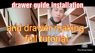 DRawer guide ball bearing/soft close installation plus drawer making full tutorial