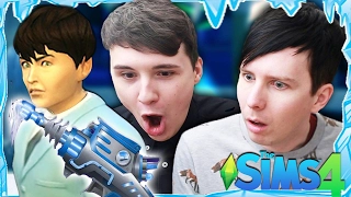 DIL GETS A FREEZE RAY - Dan and Phil Play: Sims 4 #35