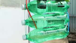 Use 3 plastic bottles to make an Automatic Water Pumping system - Without Electricity