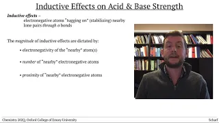 Acids and Bases 9: Inductive Effects