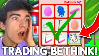 Trading BETHINK In Adopt Me! The OWNER Of Roblox Adopt Me Pets Successfull Trade! OLD RARE PETS