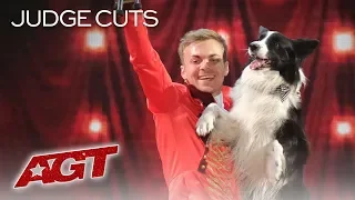 Lukas & Falco Perform Adorable Dog Act To The Greatest Showman - America's Got Talent 2019