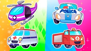 Baby Cars Rescue Team🚒🚑🚓 | Songs for kids by Toonaland