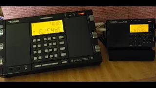 Tecsun H-501X VS Tecsun PL-330 Trenton Military Canada 6754 kHz USB Shortwave on W6LVP loop antenna