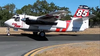 Cal Fire Grumman (Marsh) S-2 Turbo Tracker's & OV-10 Bronco at Sonoma County Airport (STS)