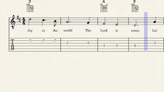 Joy to the World - Easy Guitar Sheet Music with Tabs & Chords