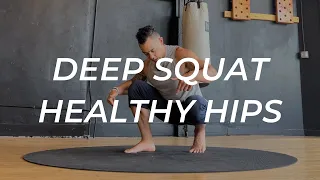 SQUAT MOVEMENT for Healthy Hips | Bodyweight Floor Flow Series [Part II]