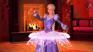 Barbie as Rapunzel -  Creating dresses with the magical paintbrush