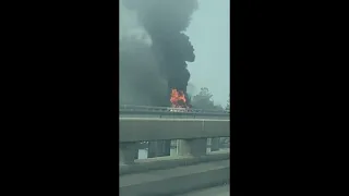 2021 Helicopter crashes on interstate in  Louisiana