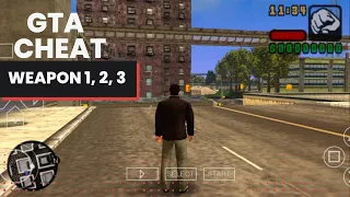 GTA LIBERTY CITY STORIES money cheat code ( Weapon Set 1, 2 and 3 ) #gta #cheat #game