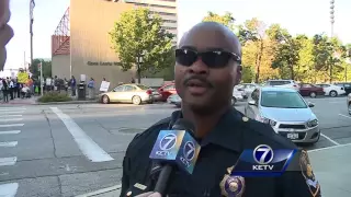 Crowd gathers for Black Live Matter protest in downtown Omaha