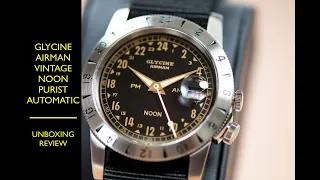 Glycine Airman Vintage Noon Purist Automatic GL0377 Watch | Review Valjoux Relogios