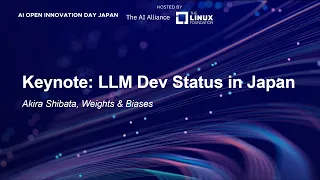 Keynote: LLM Dev Status in Japan - Akira Shibata, Weights & Biases