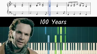 How to play the piano part of 100 Years by Five For Fighting