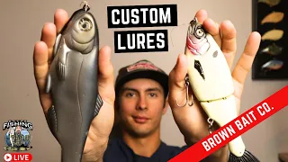 Fishing BIG Custom Lures for BIG BASS with "Brown Bait Co."