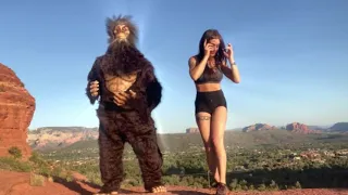 Bigfoot dances with Claudette Lyons in the mountains of Sedona #bigfoot #sedona #dancemusic