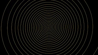 Yellow on Black Hypnotic Spiral - Hypnotize Yourself - Optical Illusion