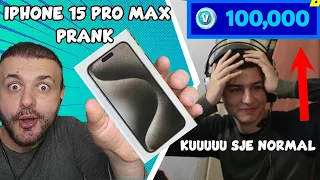 PRANK HAMZEN JA BLEVA IPHONE 15 PRO MAX + DHURAT 100.000 V BUCKS