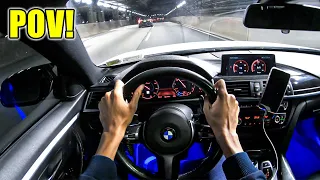 POV - BMW 440i Highway Drive [Loud Exhaust]