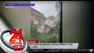 Bahay, bumagsak dahil pinalambot ng ulan ang lupa | 24 Oras