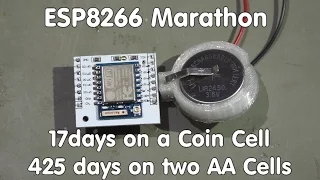 #58 ESP8266 Sensor runs 17 days on a coin cell/transmits data (deep-sleep)