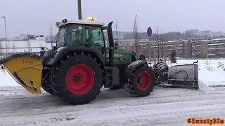 4K| John Deere 6150R, 6125R & Fendt 716 Vario - Snow Clearence