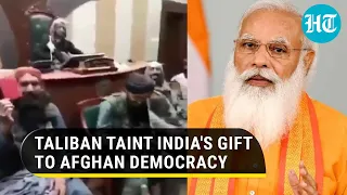 Watch: Taliban terrorists inside India-built Parliament in Afghanistan's Kabul