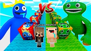 ¡DESAFIO DE LUCKY BLOCKS DE LOS RAINBOW FRIENDS VS GARTEN OF BANBAN! 😱😂 EN MINECRAFT