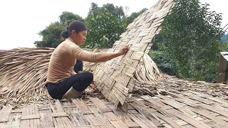 Single Mother - Repairing a Burnt House & Weaving baskets.