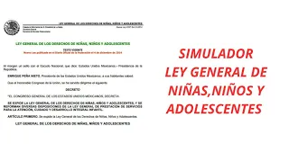 SIMULADOR LEY GENERAL DE LOS DERECHOS DE LAS NNA/ PROMOCIÓN HORIZONTAL 2023-2024